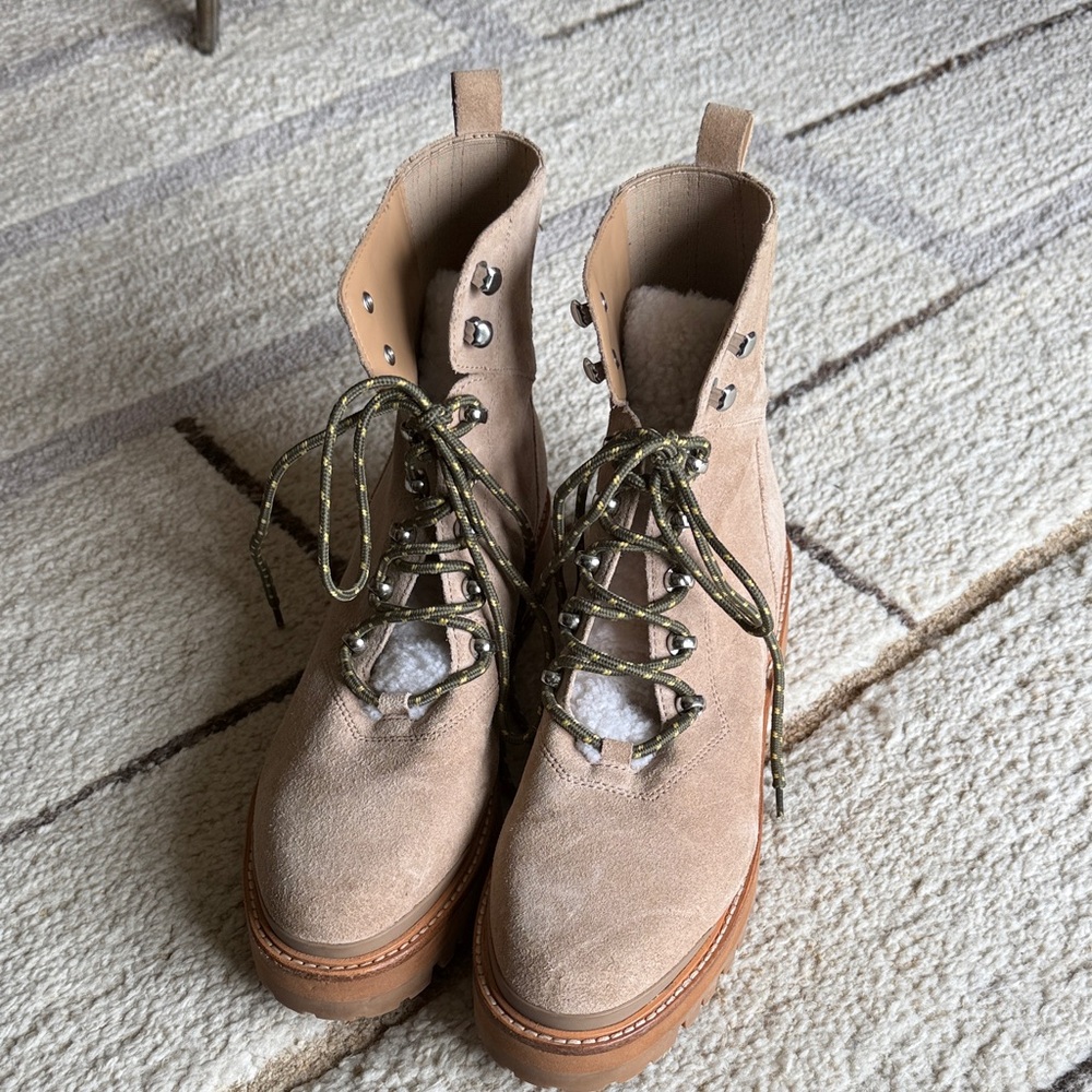 Marc Fisher Lace Up Suede Boots